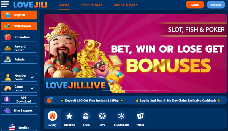 Join LOVEJILI Casino: Secure Online Gaming, Easy Deposits & Great Support